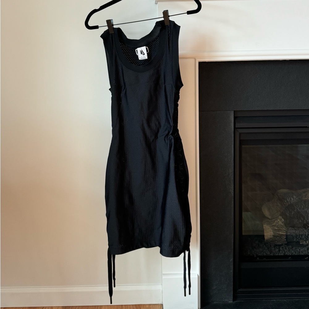 Nike Lab x Ricardo Tisci Black Mesh Lace Up Tank Dress | Size XS